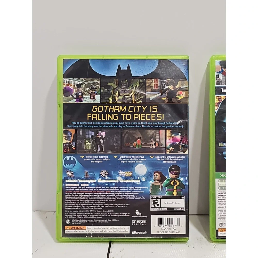Xbox 360 Lego Batman 1 2 and 3 series